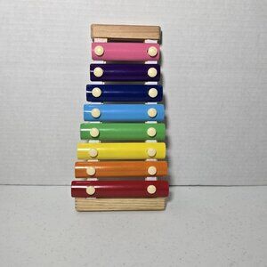 Wooden Rainbow Xylophone Toy 8 Keys - No Mallet Included